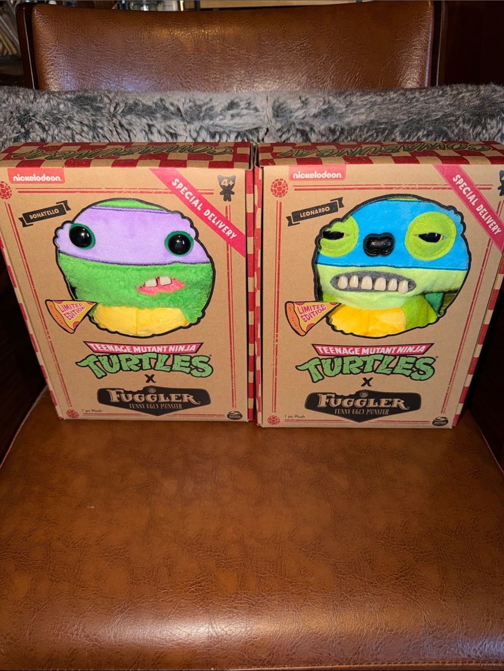 Teenage Mutant Ninja Turtles Fuggler Plush Toy - Donatello & Leonardo